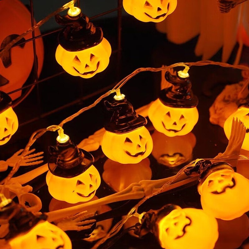 NEOBEE โคมไฟฟักทองฮาโลวีน 3m 20LED ไฟเส้นตกแต่งประดับแต่ง ใส่ถ่านกันน้ำ NB-WS10