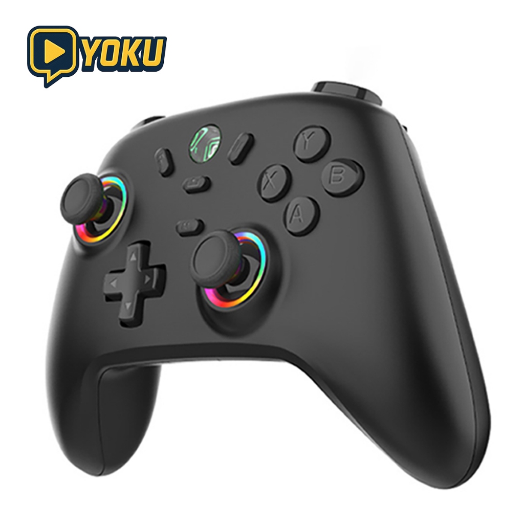 S13 คอนโทรลเลอร์บลูทูธไร้สาย รองรับ Switch2/Switch/PC/Steam/iOS/Android | พร้อมระบบสั่น RGB ไจโร 6 แกน