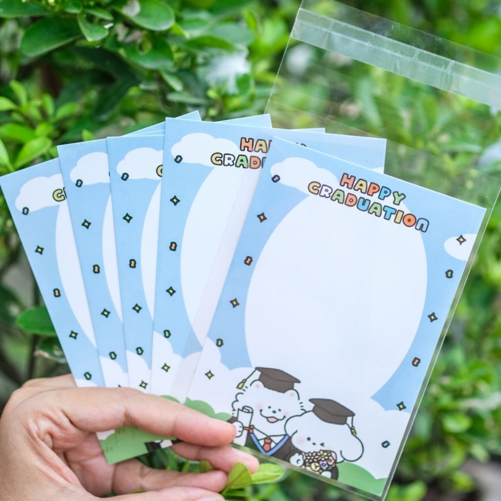 กระดาษรองปัจฉิม กระดาษรองสินค้า9.5×14cm พร้อมซองฝากาว
