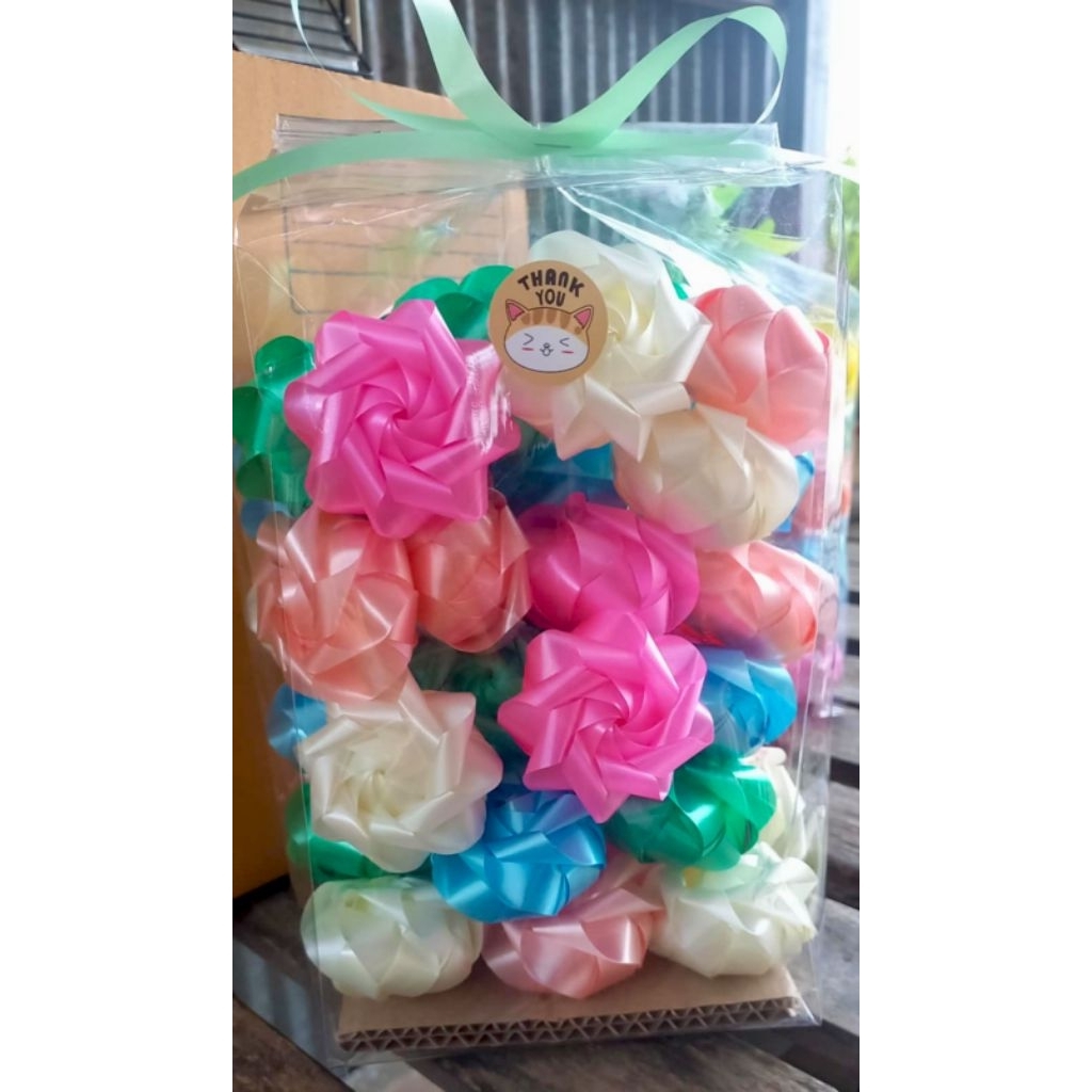 ดอกมะลิลาเหรียญโปรยทานคละสีตัวเปล่า 50ดอก