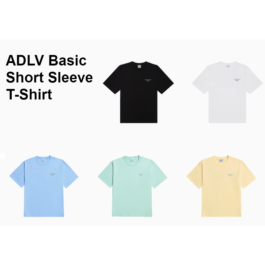 acme de la vie ADLV Basic Short Sleeve T-Shirt 2 (Black, Pink, Cocoa, Charcoal, Navy, Mint, Sky Blue, White, Green)