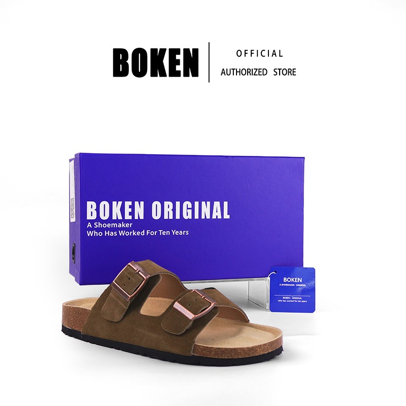 BOKEN ผู้ชาย รองเท้าแตะกลางแจ้ง รองเท้าแตะชายหาด