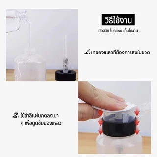 Nawoelite เครื่องมือ อะไหล่เล็บ แต่งเล็บ ขวดพลาสติกเปล่า 250ml สำหรับแอลกอฮอล์ น้ำยาล้างเล็บ อุปกรณ์แต่งเล็บมือ