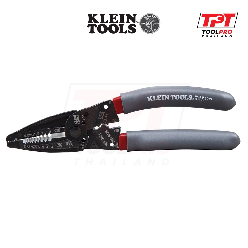 Klein Tools คีมปอกสายไฟ  Klein-Kurve® Wire Stripper / Crimper / Cutter Multi Tool (1019) Made in USA