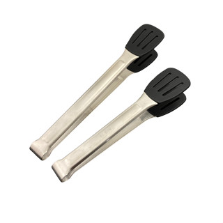 TwinFish 1ชิ้น ที่คีบอาหารอเนกประสงค์ใบซิลิโคน ด้ามจับสแตนเล…