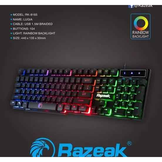 Razeak Backlighted Gaming keyboard รุ่น RK-8165