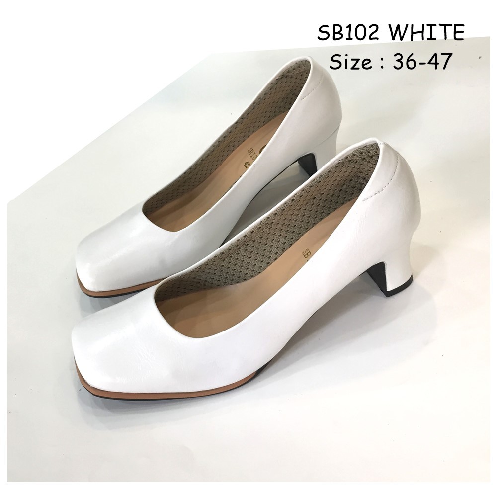 5ok รองเท้ารับปริญญา คัทชูนักศึกษา ผู้หญิง หัวตัด ส้น2นิ้ว ใหญ่กว่าปกติมีsizeใหญ่ถึง 47 SB102 SM3451 - รูปที่ 4