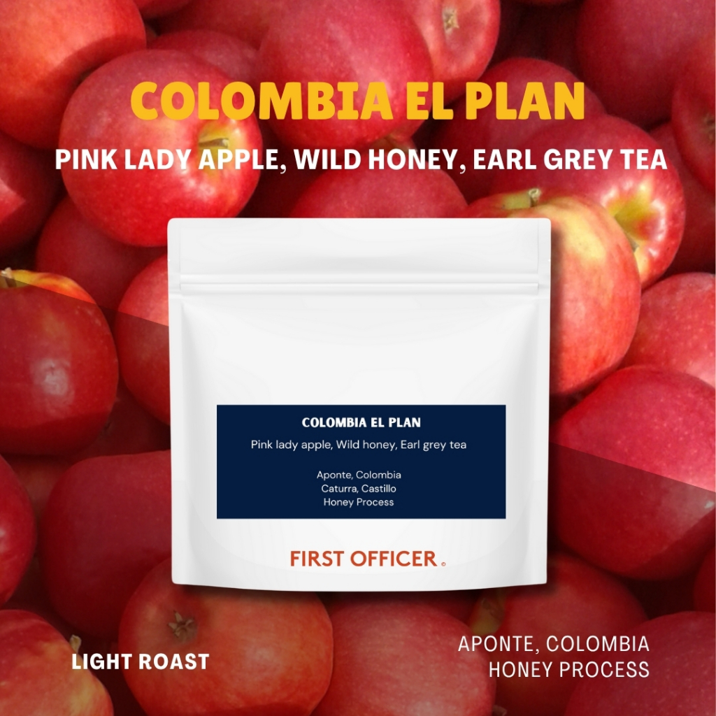 เมล็ดกาแฟประเทศ โคลัมเบีย (คั่วอ่อน) Colombia El Plan (Honey Process)