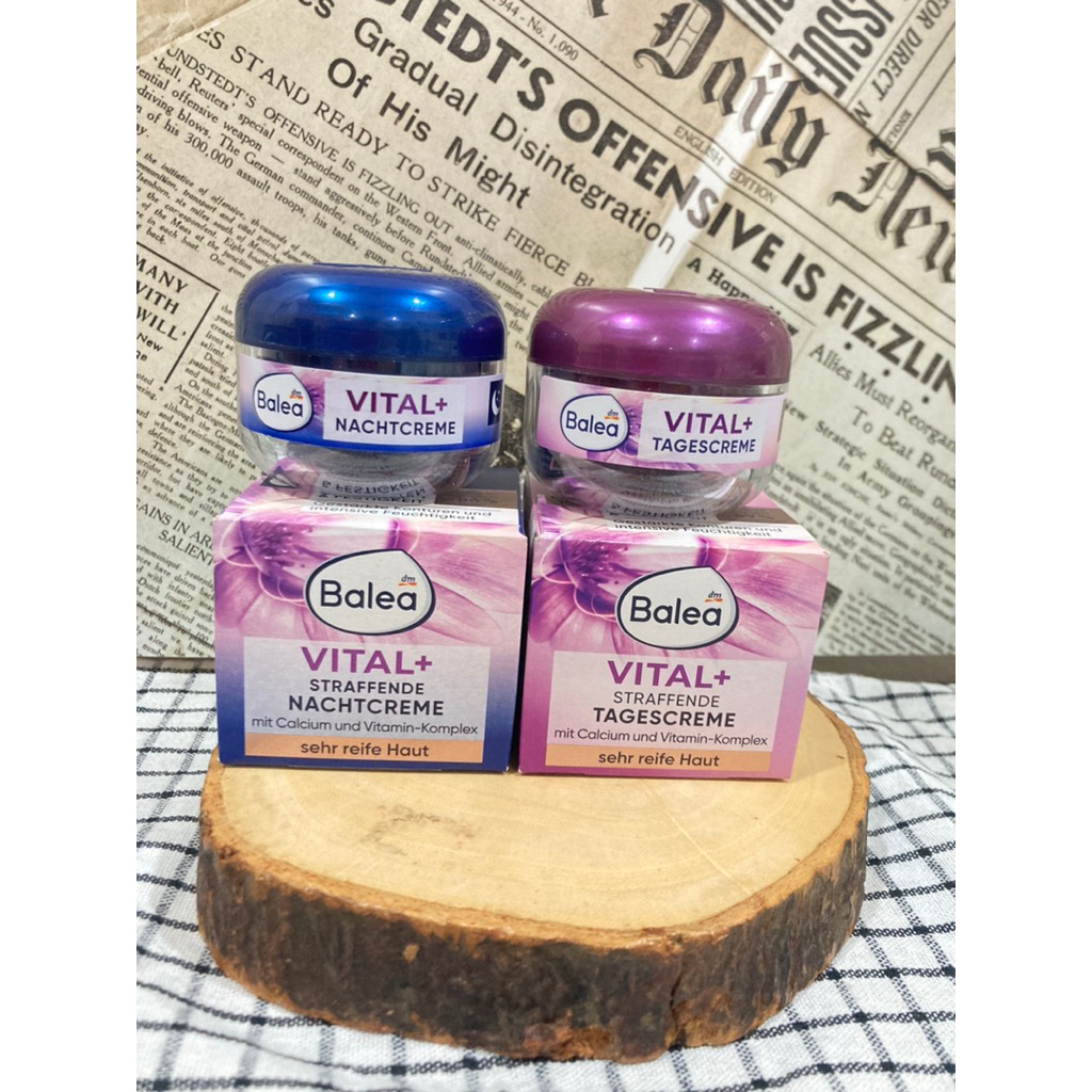 ครีมสำหรับวัย 50+ เข้มข้นพิเศษ จากเยอรมัน Balea Vital Plus straffende Day/Night cream50ml
