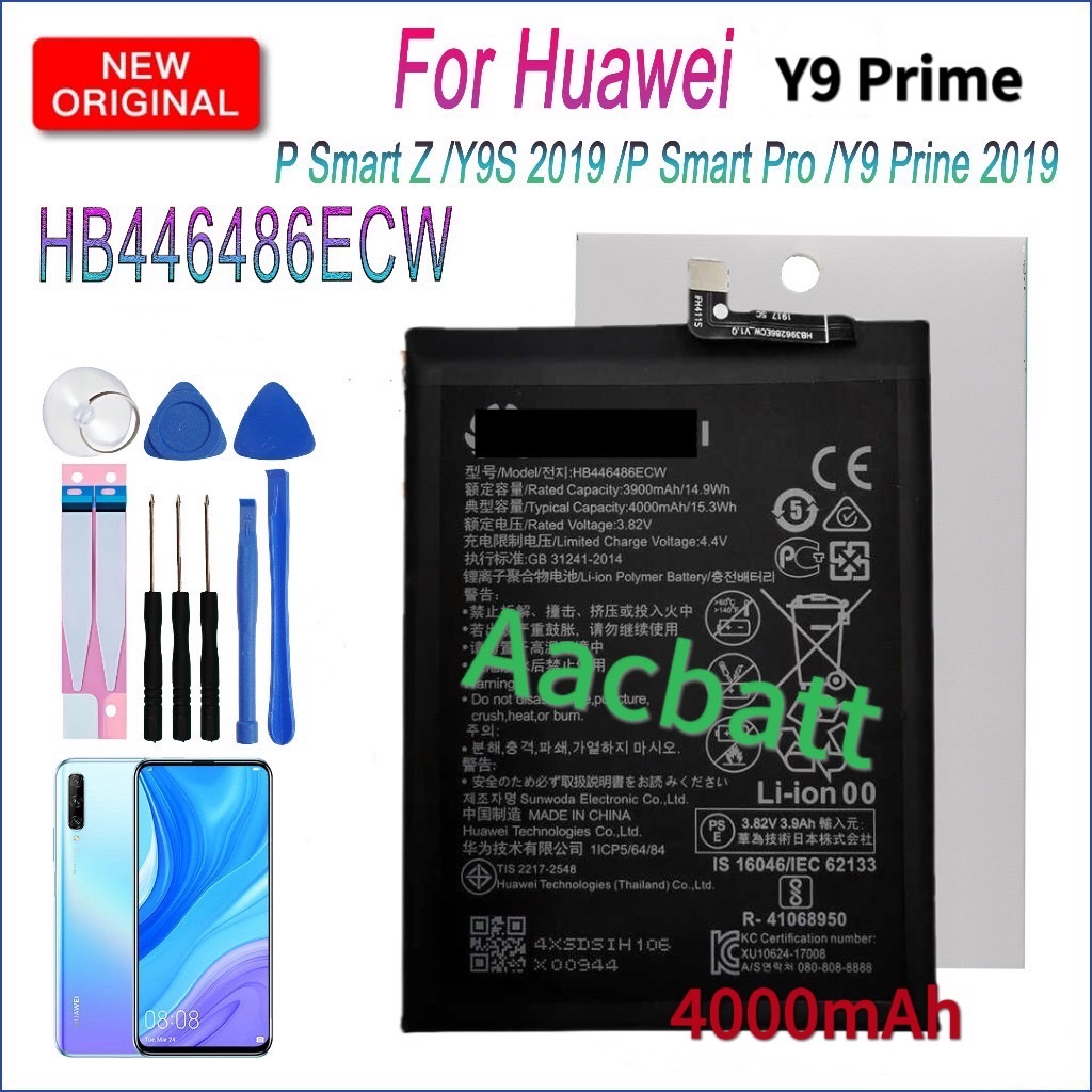 แบตเตอรี่ For Huawei Y9 Prime 2019 Y9S 2020 Honor 9X Nova 5i Battery HB446486ECW แบต Huawei Y9 Prime
