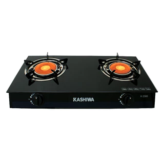 KASHIWA รุ่น X-2300 เตาแก๊ส หัวคู่ หน้ากระจก หัวอินฟาเรด ปลอดภัย ให้ความร้อนเร็วแรง ไม่เป็นสนิม