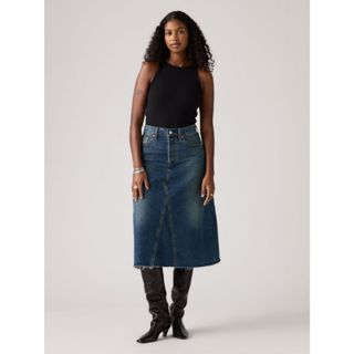กระโปรง Levi's® Women's High-Rise A-Line Decon Skirt