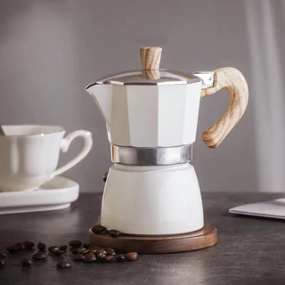 Moka Pot หม้อต้มกาแฟ กาต้มกาแฟสดพกพาใช้กับเตาแม่เหล็กไฟฟ้าได้ หม้อสแตนเลส ปลอดภัย