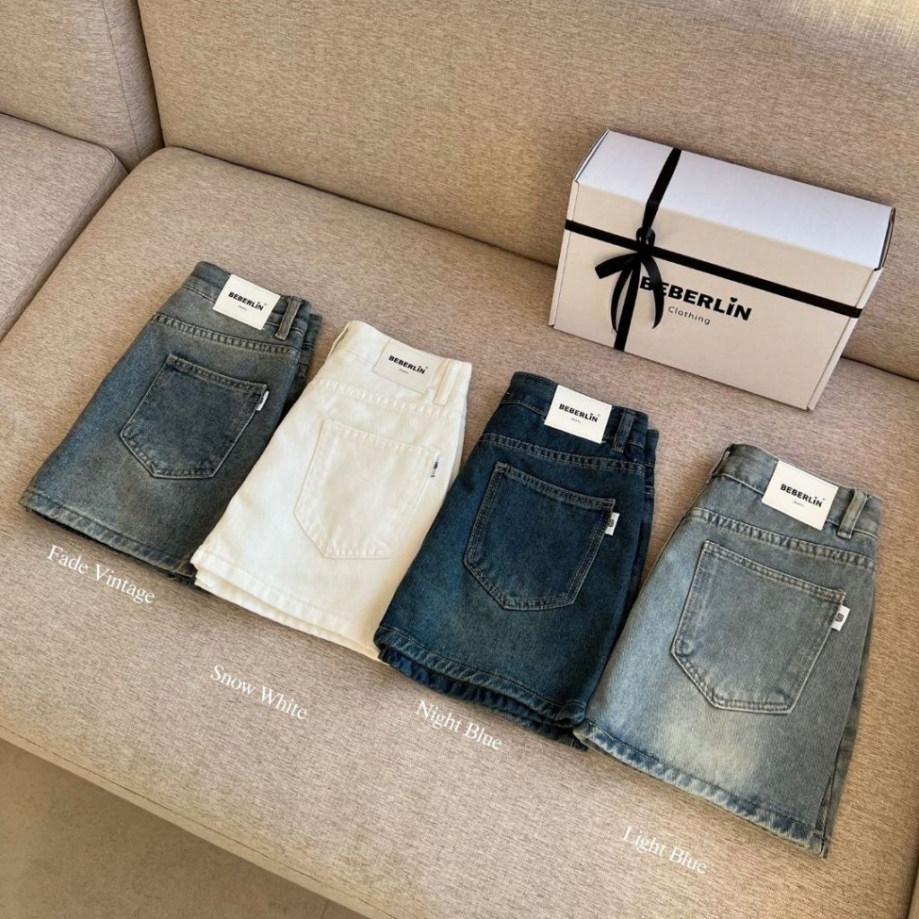 Beberlin กระโปรงยีนส์สั้นทรงเอ เอวสูง มีซับใน รุ่น Lucy Skirt / No : 5531 - รูปที่ 5