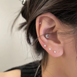 🛵มีส่งด่วน🛵 เงิน99.9% ต่างหูเงิน ต่างหู พร้อมส่ง 1คู่