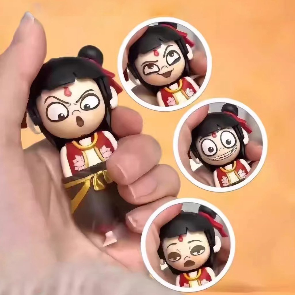 นาจา ตุ๊กตาเปลี่ยนใบหน้า เปลี่ยนได้ 4 แบบ การ์ตูนอนิเมะ ของเล่นเด็ก
