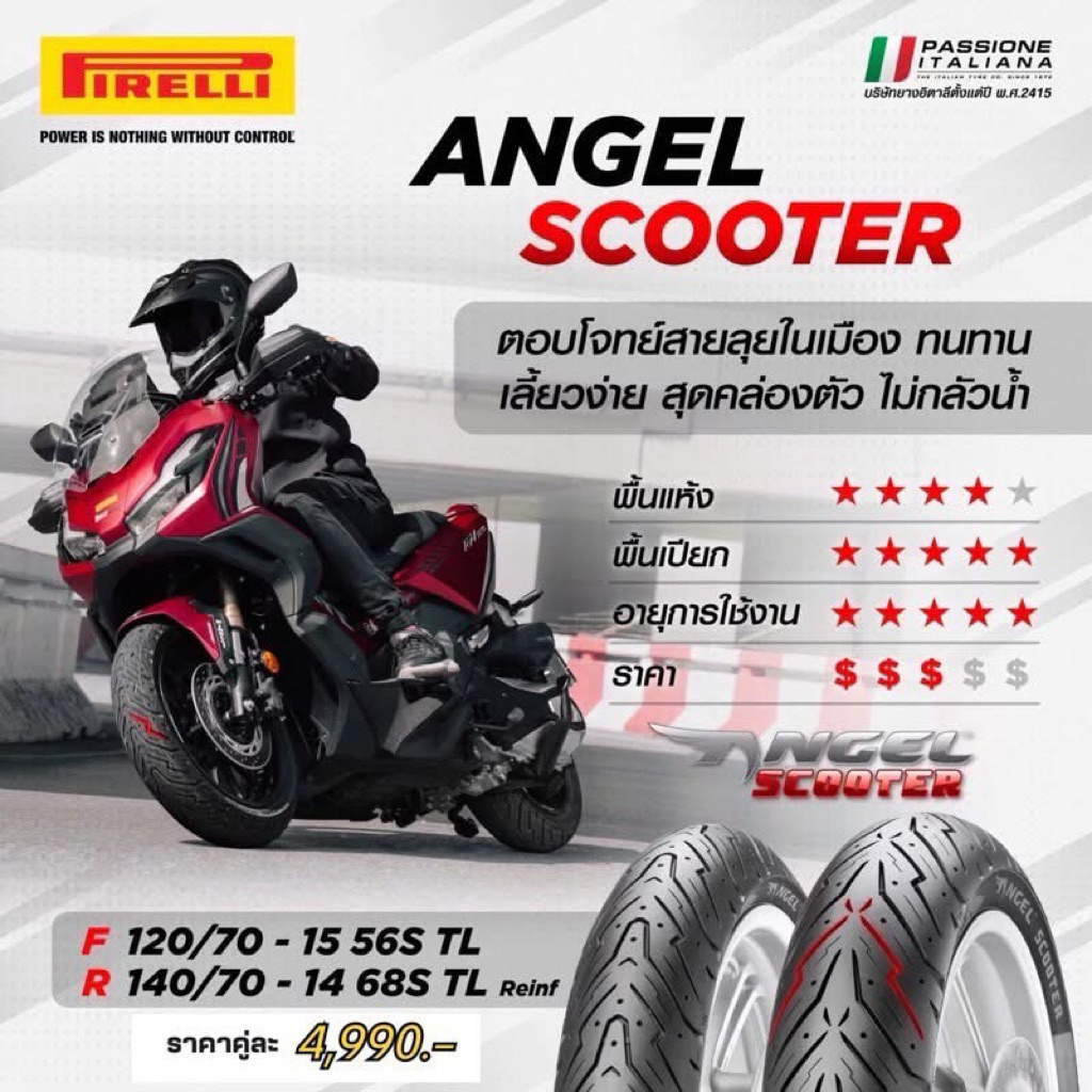 ยาง pirelli angel scooter ใส่ forza350 , xmax ยางปี 25 ยางAngel scooter xmax forza xadv350 ยางxmax ย