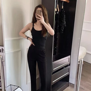 เสื้อสายเดี่ยว (S-3XL) ทรงครอป มีฟองน้ำในตัว เหมาะกับสาวๆสายเที่ยวสายไปคาเฟ่ สีสันสดใส ผ้าใส่แล้วไม่ร้อน แฟชั่นยอดนิยม