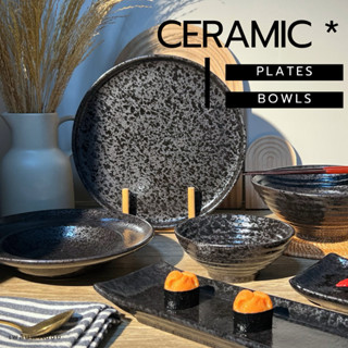 จาน ชามเซรามิค สไตล์ญี่ปุ่น เคลือบเทคนิคพิเศษ เข้าไมโครเวฟได…