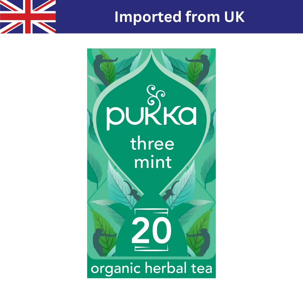 Pukka Three Mint Organic Herbal Tea (20 Bags / 32g) ชาอังกฤษ ชาซอง ชาออร์แกนิก