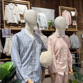 [มีสีมาใหม่] MUJI มูจิ 👩🏻 ผู้หญิง Double gauze แขนยาว ขายาว ชุดนอนไร้ตะเข็บ ผ้าดับเบิ้ลกอซ มีให้เลือกหลายสี