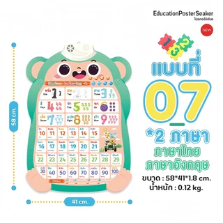 COD ของเล่นมีเสียง โปสเตอร์สอนคำศัพท์ โปสเตอร์เรียนภาษาสำหรับเด็ก ของเล่นเสริมพัฒนาการเด็ก