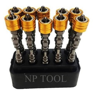 NP-223 ดอกไขควงแฉก พร้อมแม่เหล็กกำลังสูง 10 ดอก [กรอก 7PK7NG ลดเลย 125.-]