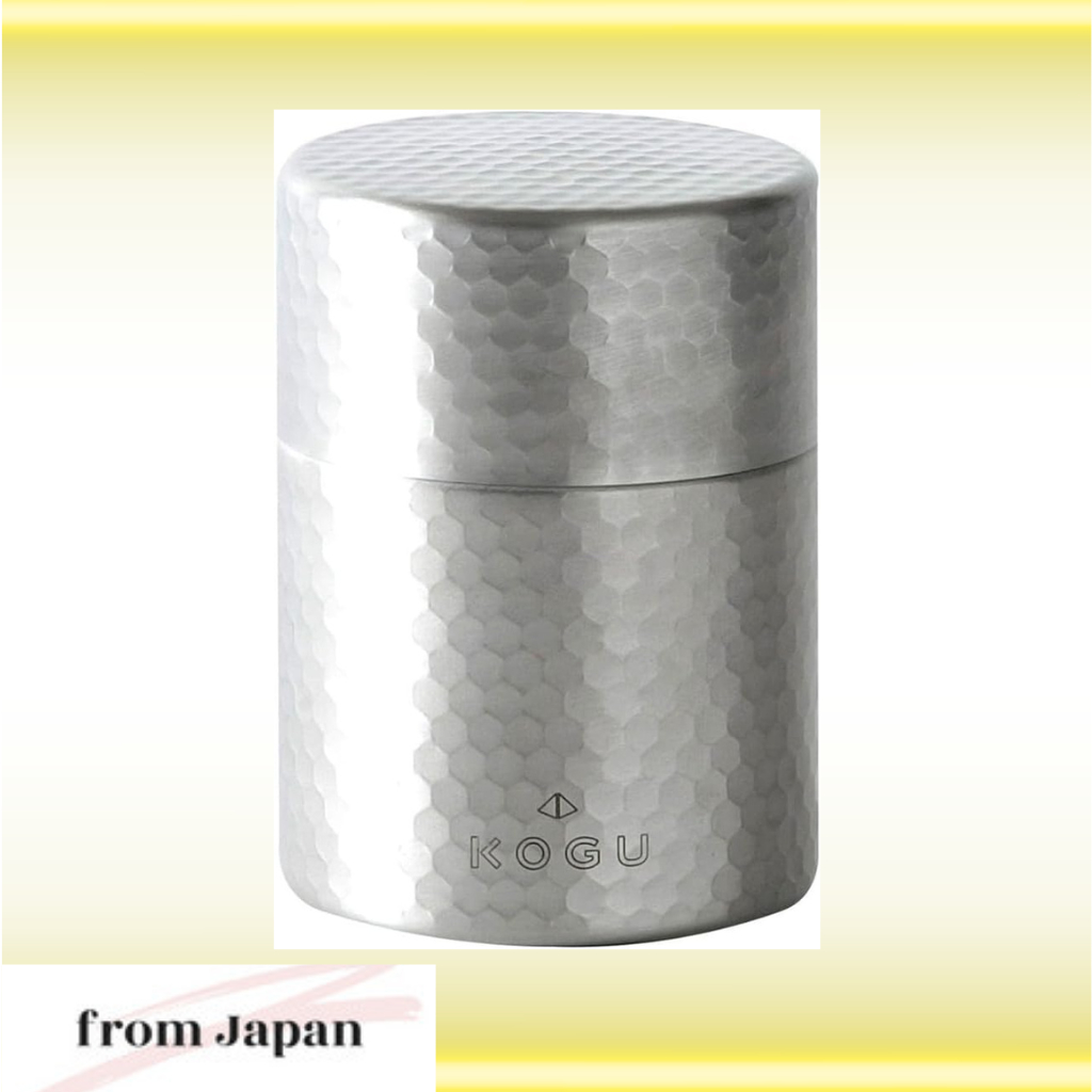 KOGU มัทฉะ กระป๋องชา สเตนเลส พร้อมฝาปิดด้านใน 200g 43976 Tea matcha Canister Shimomura กระปุกเก็บชา