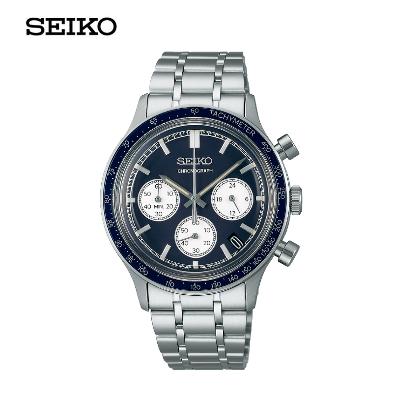 SEIKO Quartz Chronograph นาฬิกาข้อมือ (ไซโก) รุ่น SSB477P ขนาด 38.7 mm สีน้ำเงิน