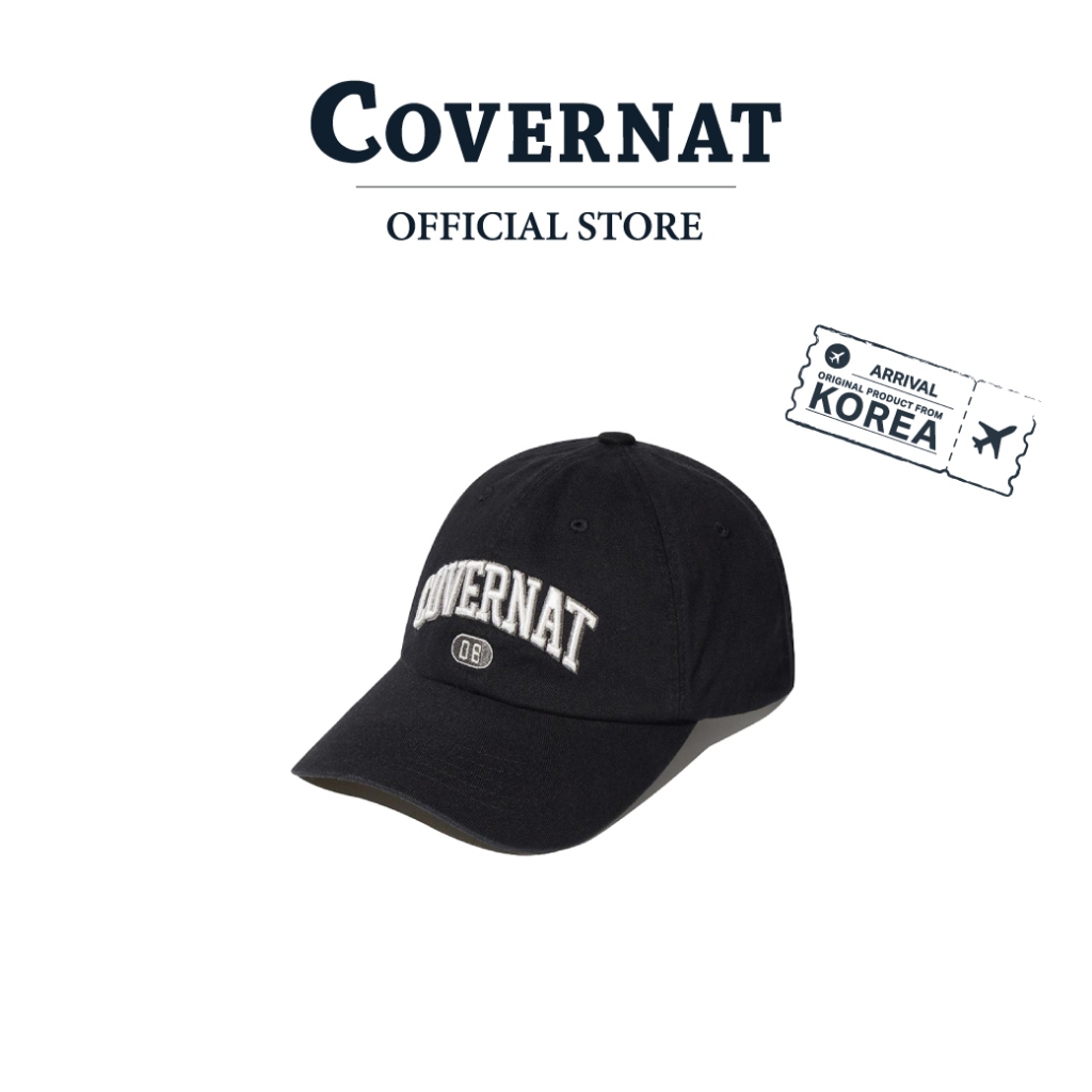 COVERNAT หมวก รุ่น College Arch Logo Ball Cap Black (70011SCACAU_U5BKXX)