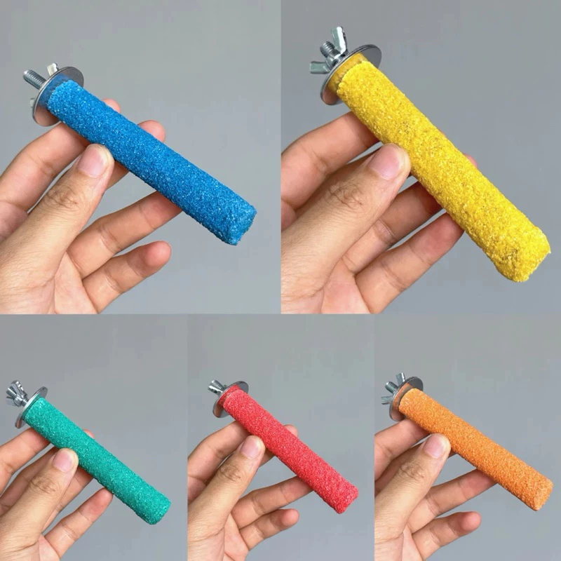 A-36 คอนลับเล็บ สำหรับนก คอนแบบติดกรง มีหลายสี หลายขนาด