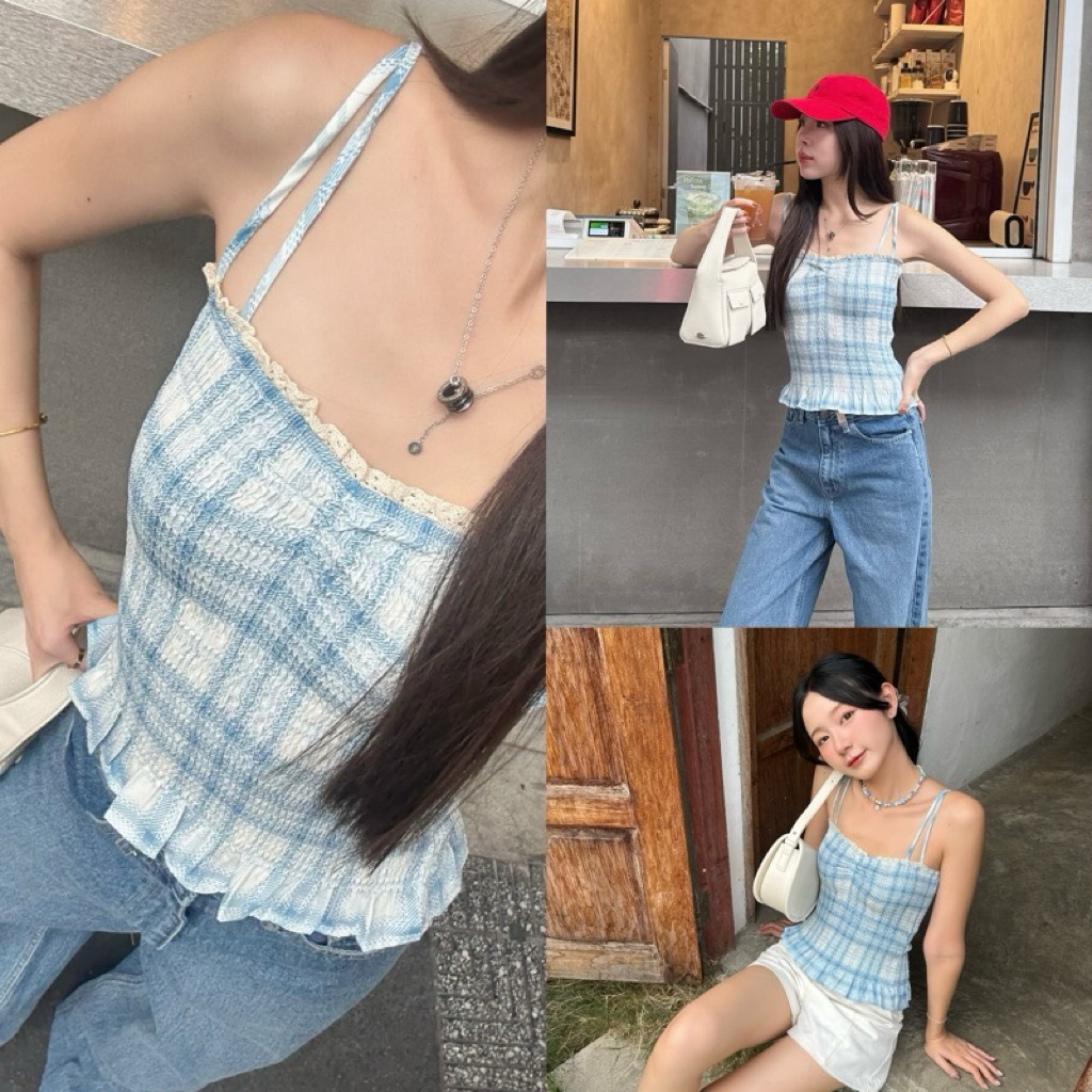 [ส่งต่อ STOREY SHOP] MOLLY TOP 🩵 เสื้อสายเดี่ยว