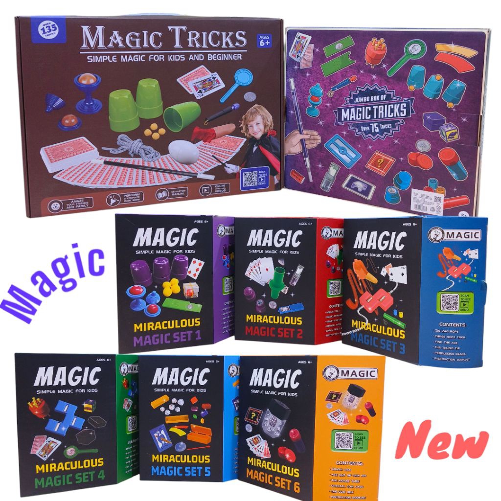 🏅Kids learning🏅ส่งจากไทย มายากล 75 trick jumbo box of  magic tricks ของเล่นมายากล