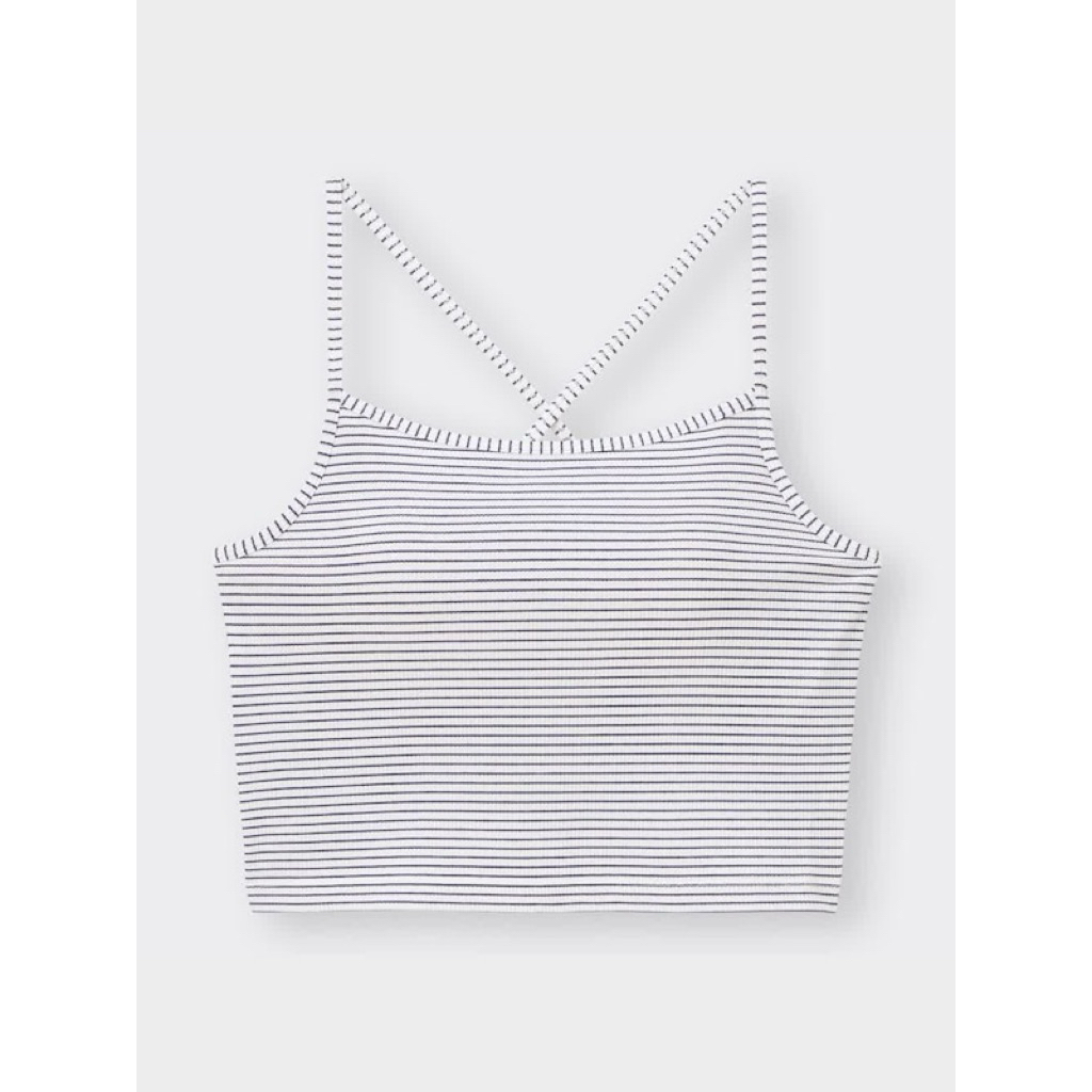 สายเดี่ยวผ้าร่องทรงครอปลายทาง Gu Bratop ไซส์ L