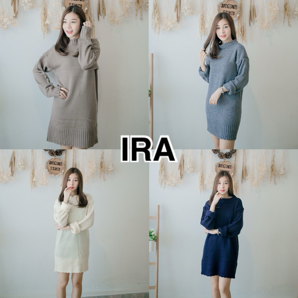BY IRA Mini knit dress มินิเดรสไหมพรม ผ้าถักผ้านุ่ม สีสวยๆ