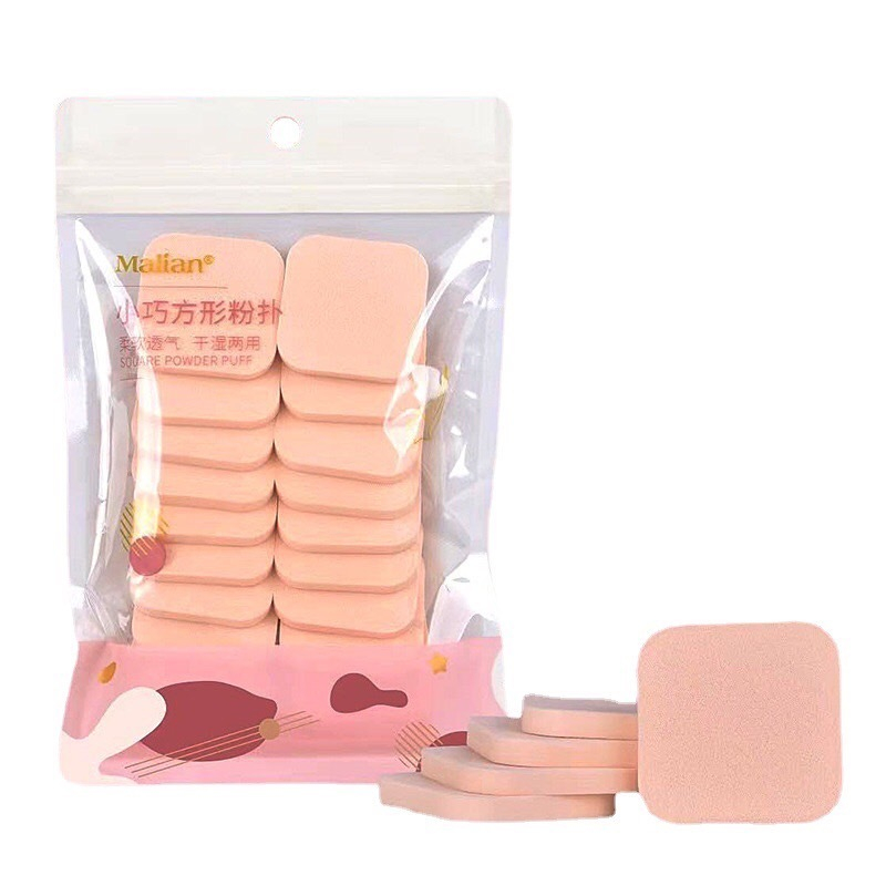 พร้อมส่งนะคะ พัฟแต่งหน้า พัฟเกลี่ยรองพื้น Malian 1 ห่อ 20 ชิ้น เนื้อพัฟนุ่มไม่บาดผิว No.MP-8397