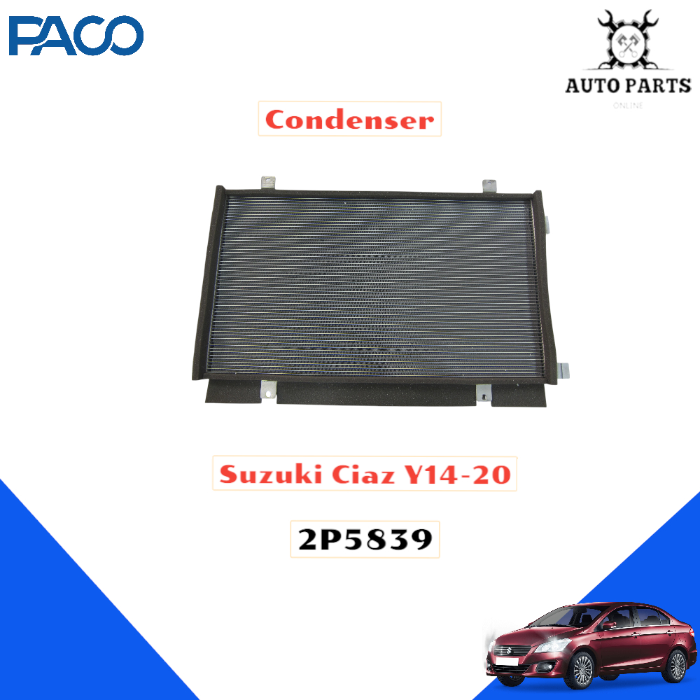 แผงแอร์  คอยล์ร้อน Suzuki Ciaz Y14-20 (2P5839) แบรนด์ PACO