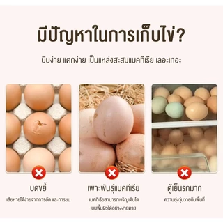Isidoro กล่องเก็บไข่ 2 ชั้น 32ได้ ไข่ จัดเก็บง่าย ประหยัดพื้นที่ ลิ้นชักเก็บไข่ไก่ วางในตู้เย็นได้