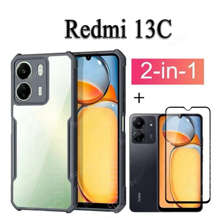 เคสขอบสี หลังใส สำหรับ Xiamo Redmi 13C / Poco C65 เคสกันกระแทก เรดมี่ 13C