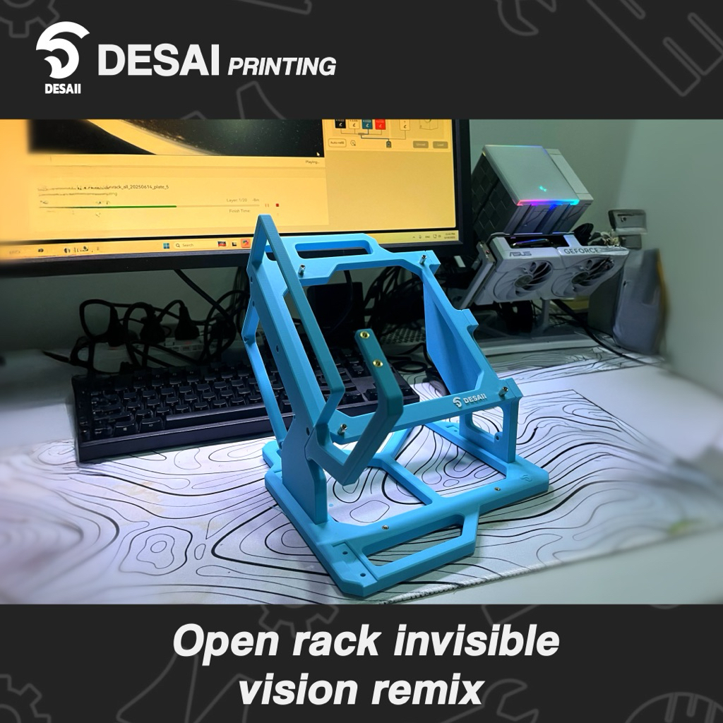 เคสคอม ITX Open rack invisible vision remix by Desaii V2