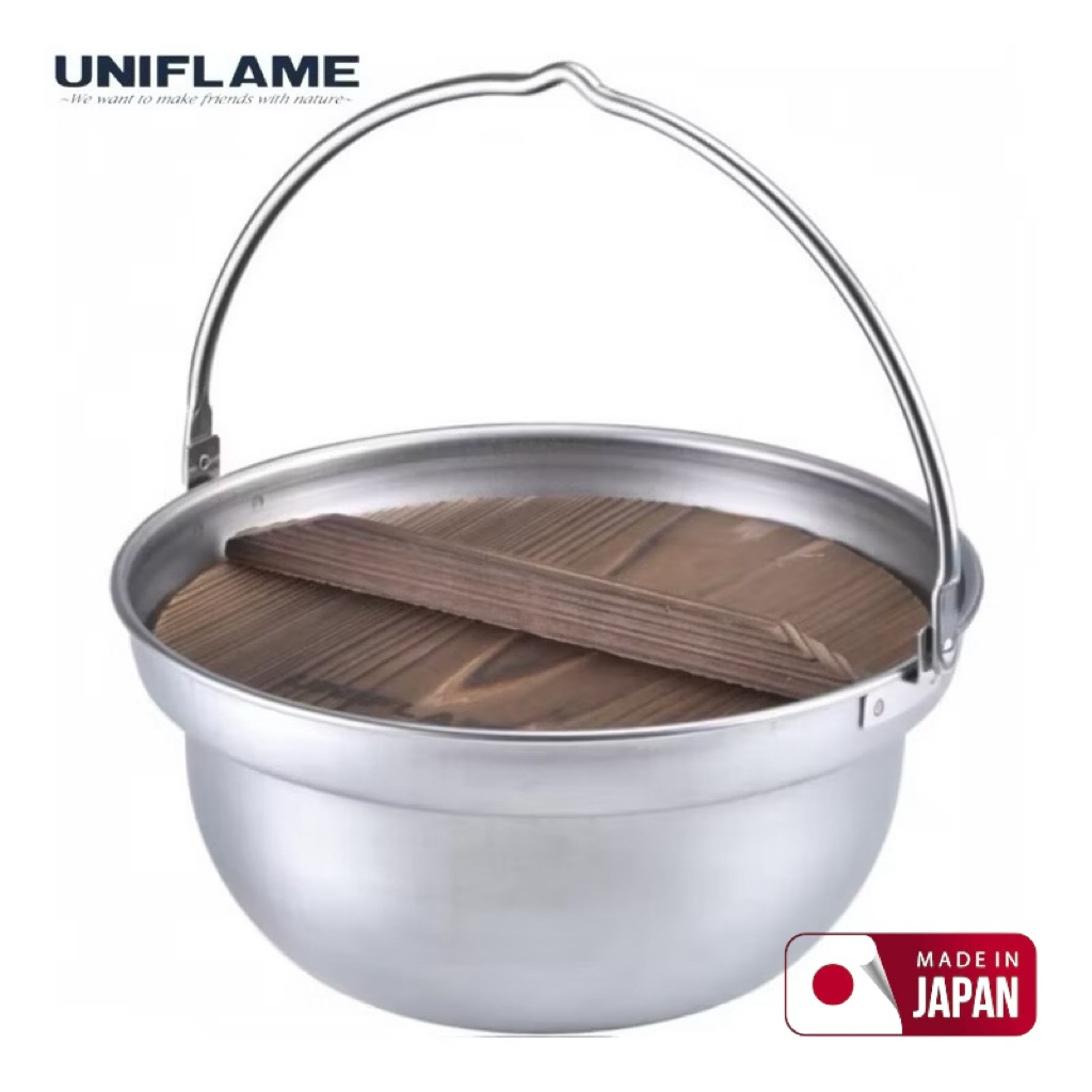 NEW‼️ UNIFLAME Bonfire Pot 26 หม้อไฟนาเบะ ขนาด 26cm.  Made in Japan🇯🇵 🚀พร้อมส่งทันที