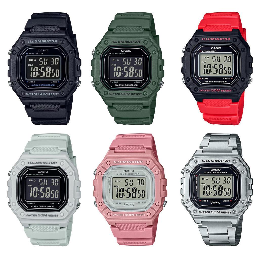 Casio Standard รุ่น W-218H (W-218H-1A,W-218H-2A,W-218H-3A,W-218H-4B,W-218H-4B2,W-218HD-1A,W-218HB-3A