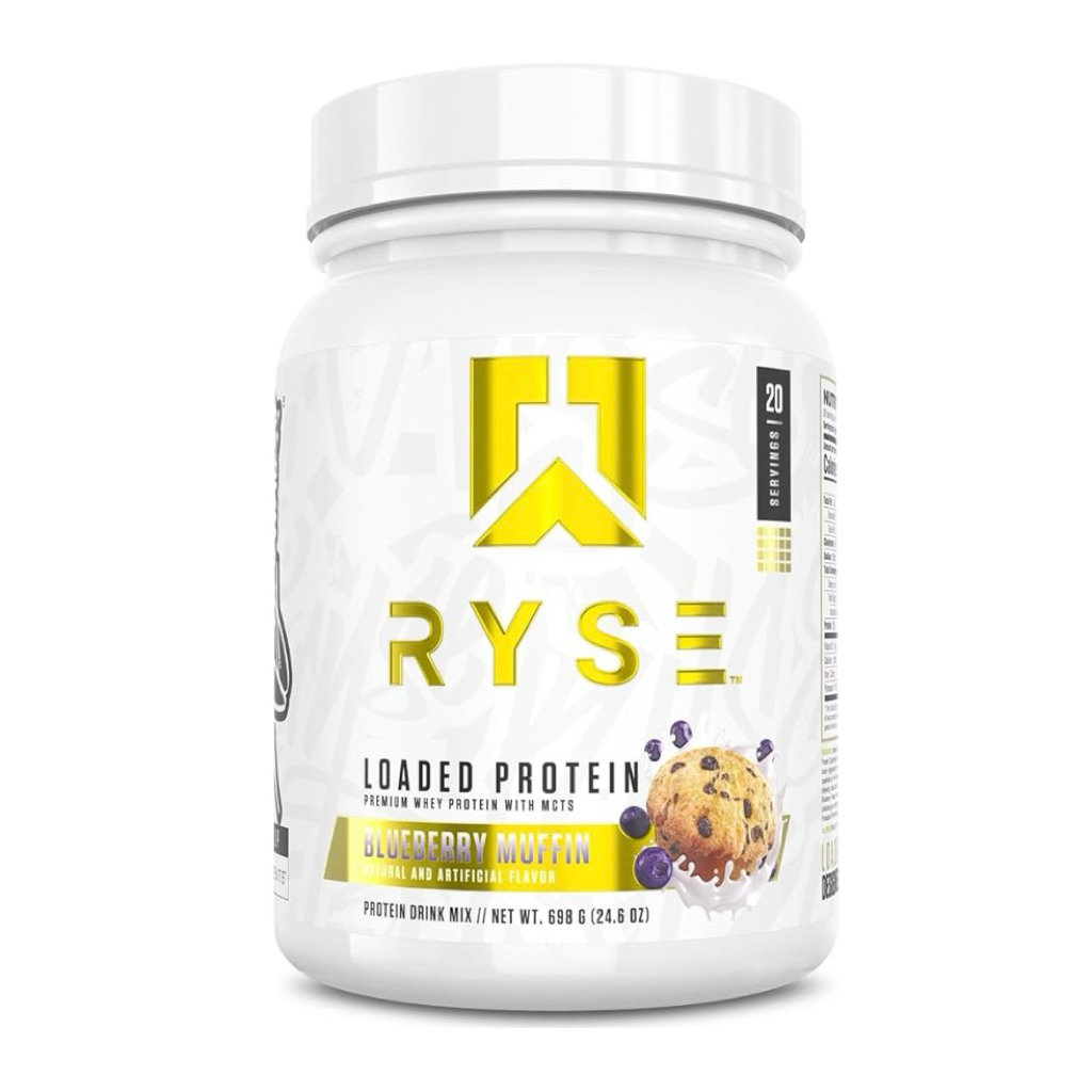 RYSE Loaded Protein Powder - 25g Whey Protein Isolate & Concentrate with Prebiotic Fiber & MCTs