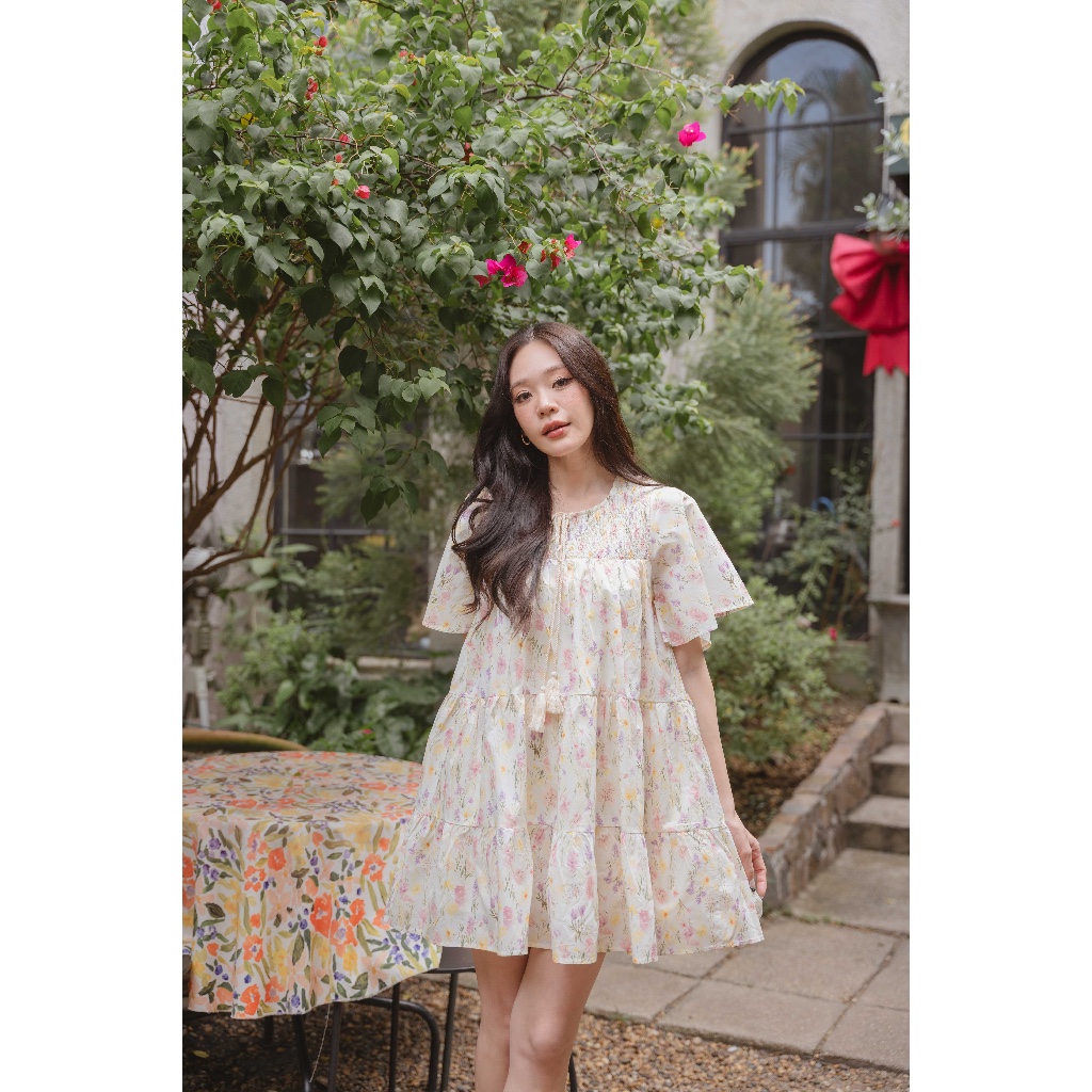 Pamlook Lana dress ผ้าคอตตอนลายดอก