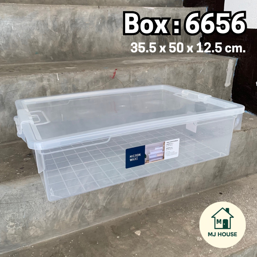 กล่องพลาสติกใส อเนกประสงค์ ขนาด 35.5 x 50 x 12.5 cm. (6656)