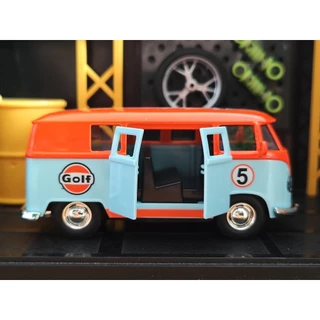 โมเดลรถตู้ Bus รถเหล็ก ไม่มีกล่อง มีลาน เปิดประตูได้ รถคลาสสิค scale 1/36 แต่เค้กได้