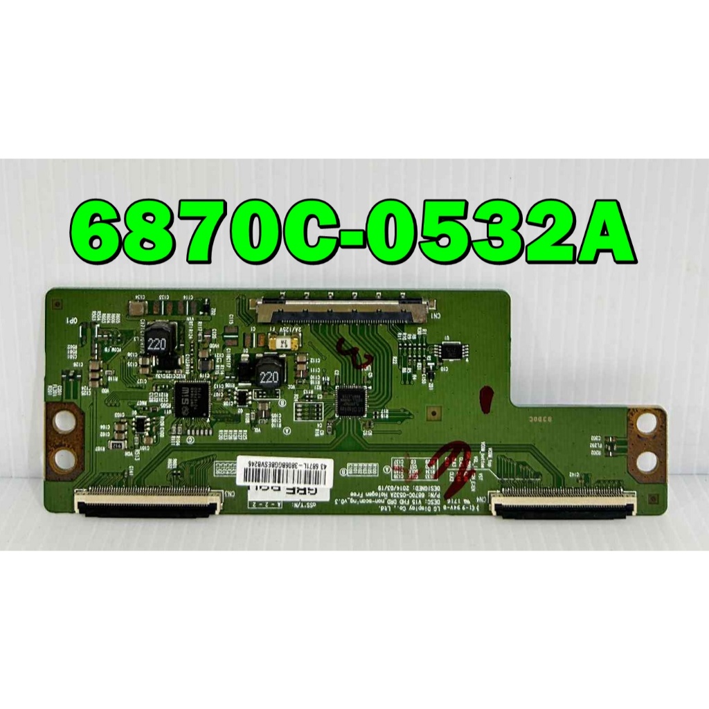 T-CON ทีคอน TOSHIBA รุ่น 40L5650VT พาร์ท 6870C-0532A ของแท้ถอด มือ2 เทสไห้ก่อนส่ง