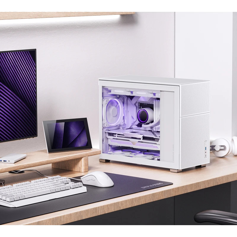 ส่งทันที Case Jonsbo D31 MicroATX mesh std เคส ขาว เล็ก เตี้ย ใส่จอlcdหน้าเคสได้รับชุดน้ำ3ตอน