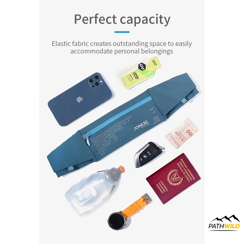 AONIJIE Running Belt W8112 กระเป๋าคาดเอว สำหรับวิ่ง กระชับ ไม่เหวี่ยง ไม่เด้ง ผ้าแห้งเร็วยืดหยุ่นดี - รูปที่ 4