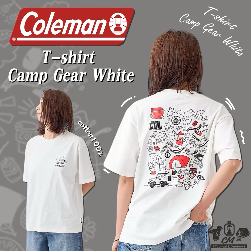 Coleman T-shirt Camp Gear White เสื้อยืด